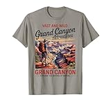 Escena patriótica de senderismo al atardecer del Gran Cañón - GRCA Camiseta