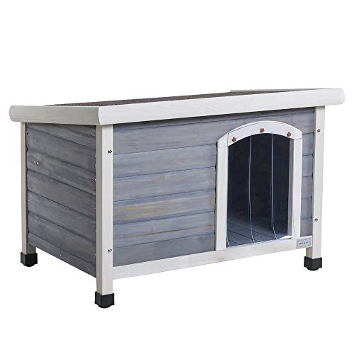 Petsfit Große regensichere Hundehütte mit geneigtem Dach