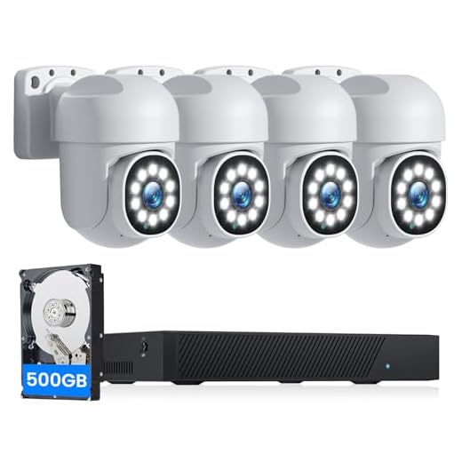 CAMCAMP 5MP 8CH Home Security Camera System, 4pcs Wired 5MP PoE Cameras for Home Security Outdoors, Auto Tracking, 2-Way Audio, Color Night Vision, 4K 8CH NVR with 3TB HDD for 24-7 Recording