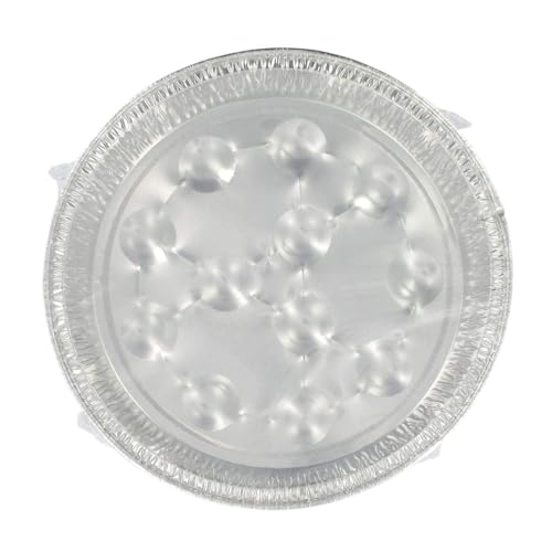 Fackelmann 2433350 Lot de 10 Plats à escargots en alu, Plat pour escargots, Aluminium, Argenté, 17,5 x 17,5 x 2,2 cm