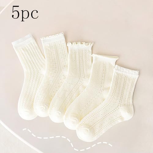 Girls Socks 3-14 Years Old 5-Pack Cute Soft Lightweight Unisex Crew Sock Durable and Breathable Warm for Boy and Girl2