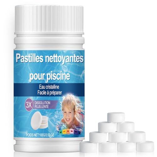 Mini Pastilles d’Entretien Piscine & Spa – Dissolution Progressive – Format 100 Pièces – pour Maintenance Régulière de l’Eau – Usage Domestique