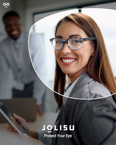 Image of JOLISU Reading Glasses for Women, 5 Pack Blue Light Blocking Readers, Trendy Eyeglasses with Spring Hinge