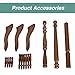 Vlush Free Standing Coat Rack, Wooden Coat Hat Tree Coat Hanger Holder Coat Hook Entryway Hall Tree with Solid Rubber Wood Base, 10 Hooks,Coffee