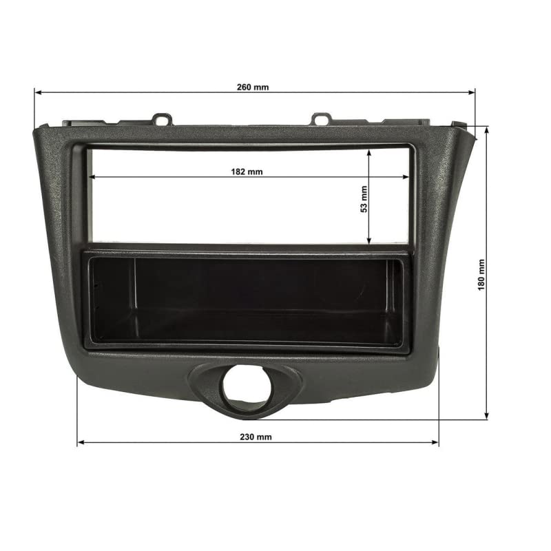 Sound way - Kit Montaggio adattatore Autoradio, Mascherina 1 DIN / 2 DIN compatibile con Toyota Yaris 2003-2006