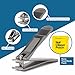 Ultra Sharp Nail Clippers Set - 2 Pack Stainless Steel Fingernail & Toenail Trimmers with Built-in Nail File for Women & Seniors (Silver)