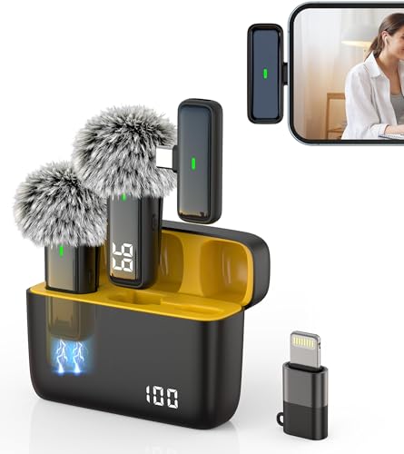 NPTCL Wireless Microphone for iPhone Android Lav Mic USB C Lavalier Microphone Type C Lapel Mic for iPhone 15/16 iPad Video Recording Vlog TikTok - 24H Charging...