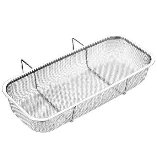 Colador para fregadero de acero inoxidable 11x5x2 pulg