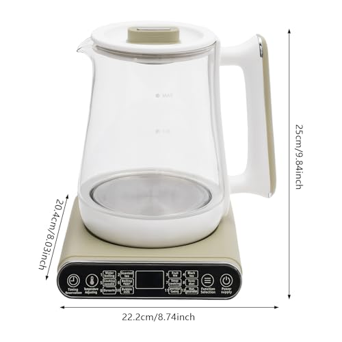 Tetera eléctrica Health Pot 1.8L acero vidrio miniatura 2