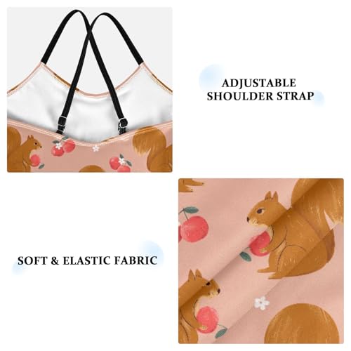 Girls Swimwear 3-10 Years One Piece Halter Swimsuit Squirrel Beach Bathing Suit3