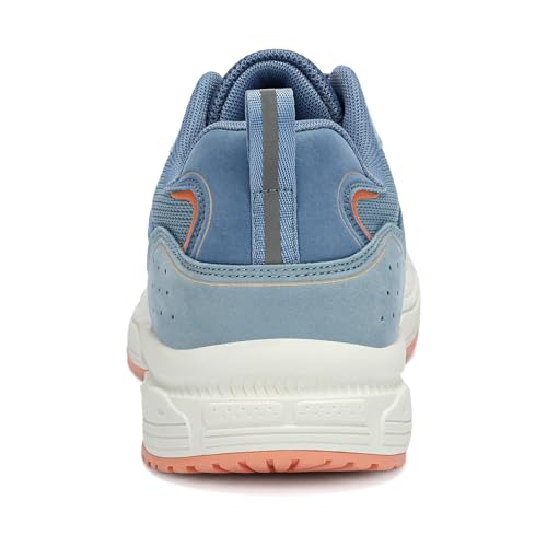 Kricely Walking Shoes for Men Breathable Tennis Shoe Lace Up Trail Running Shoes Lightweight Men's Fashion Sneakers for Athletic Sport Gym Blue Size 7.54