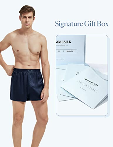 Mommesilk Men Silk Boxer 100 Silk Pajama Shorts for Sleeping Real Mulberry Silk Sleep Pants Soft Mens Royal Silk Underwear2