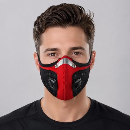 Facebat Black Outdoor Sports Mask – Anti-Dust, Windproof & Warm
