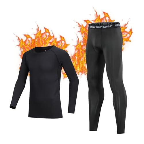 Ensemble de sous-vêtements thermiques de compression de football pour garçons