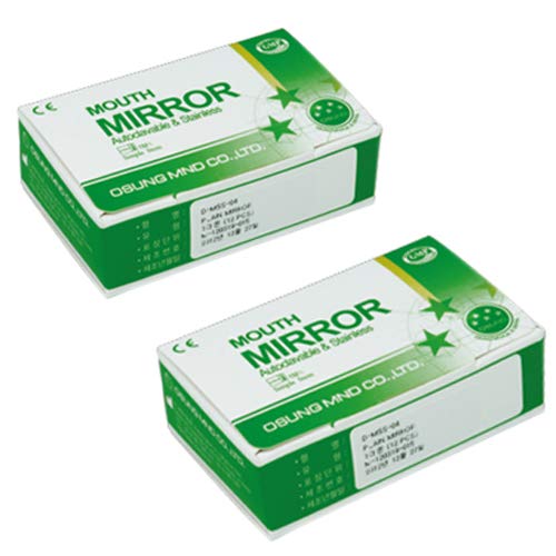 Osung Dental Simple Stem Magnifying Mirror 4, 12 pcs ox