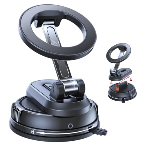 Home Electrical Appliance Soporte para Movil Coche 2 en 1 Imán + Ventosa, Instalación Fácil, Anillo Magnético Universal, Compatible con iPhone y Smartphones 4–7,2', Apto para Fundas