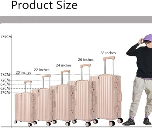 Business Travel Luggage Lightweight and Tough Cabin Suitcase Lightweight ABS Carry-on Hand Luggage 4 Spinner(Rosso 20 inches)4