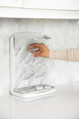 Image of Ubbi Vertical Baby Bottle Drying Rack, Space Saving Countertop Bottle Dryer (Pack of 6)