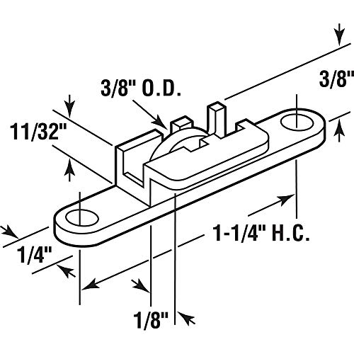 Rodillo deslizante para ventana Prime-Line MP3038 de 3/8 3