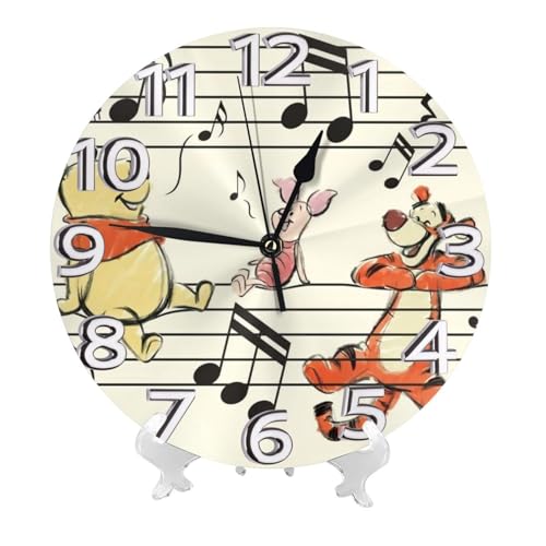 掛け時計 くまのプーさん 北欧 壁掛け時計 静音 自宅 寝室 部屋飾り 贈り物 インテリア 大数字 直径25cm 非電波 アニメ グッズ キャラクター かわいい プレゼント