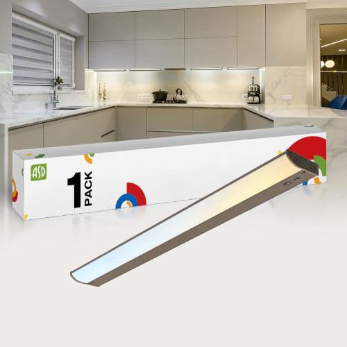Image of ASD LED Under Cabinet Lighting, 32 inch 16W 1057 LM, Dimmable Hardwired Under Cabinet Lights for Kitchen, 3000K /4000K /5000K, Under Counter Light Fixtures, ETL, Bronze, Bullnose Design