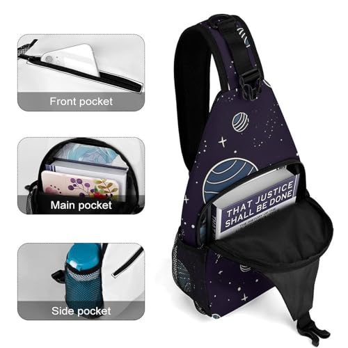 Bolso bandolera deportivo con patrón Space Planet miniatura 4