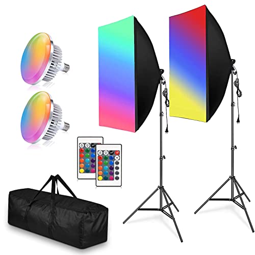 Photography Studio Lighting Kit Softbox Umbrella Continuous Lighting Set with 4 Backdrops 6.2ft x 10ft Background Stand Support System for Photo Studio Product Portrait Video Shooting Photography Studio Lighting Kit Softbox Umbrella Continuous Lighting Set with 4 Backdrops 6.2ft x 10ft Background Stand Support System for Photo Studio Product Portrait Video Shooting