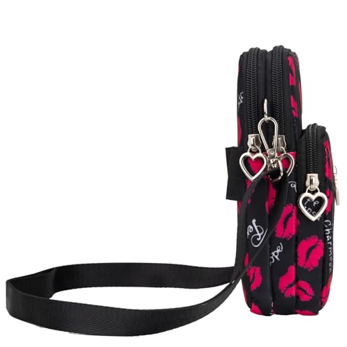 Image of JANKS Small Crossbody Bag for Women - Mini Phone Purses with Crossbody Strap and Wallet - Nylon Arm Bag