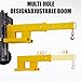 Yunphia Forklift Jib Boom Crane 5500lb Capacity, Adjustable Hoist Pivoting Forklift Mobile Jib Crane with 2 Hooks, Heavy Duty Industrial Grade Towing Handling Equipment for Warehouse & Factories