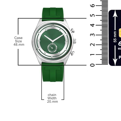 Image of styledose Men's Watch Analog Quartz with Chronograph & Silicone Strap -Casual & Formal Wrist Watch for Men