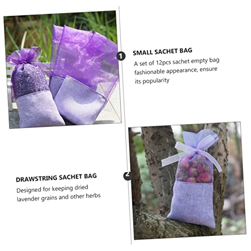 12 pzas Bolsas de Sachet de Gasa Pequeñas con Cordón miniatura 4
