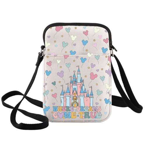 BWWKTOP Enchanted Kingdom Crossbody Bags Fantasy Land Inspired Gifts Crossover Shoulder Bag Fairy Tale Vacation Merch