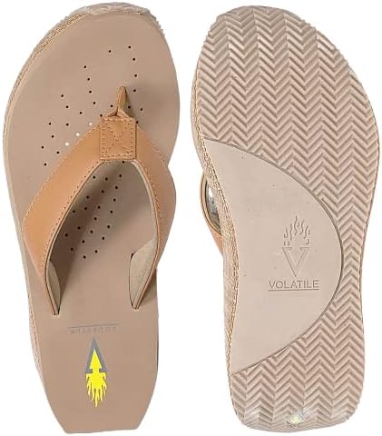 VOLATILE Women's Bahama Wedge Sandal, Tan, 7 | Image 3