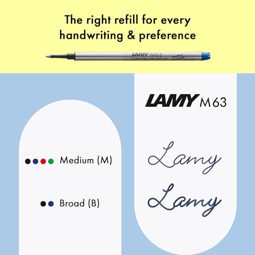 Image of Lamy Safari Blue Roller Ball Pen with Medium M63 blue refill