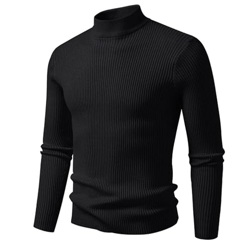 Men's Mock Turtleneck Sweaters Fall Winter Warm Slim Fit Long Sleeve Ribbed Knit Pullover Sweater Basic Thermal Tops