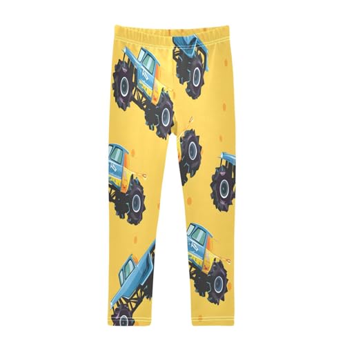 Bolaz Toddler Girls Leggings Printed Yoga Pants Leggings Cartoon Monster Truck for Kids