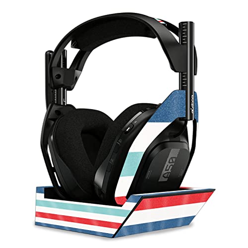 Image of MightySkins Glossy Glitter Skin Compatible with Astro A50 Wireless Headphones + Base Station (Gen 4) - Sailor Stripes | Protective, Durable High-Gloss Glitter Finish | Easy to Apply | Made in The USA