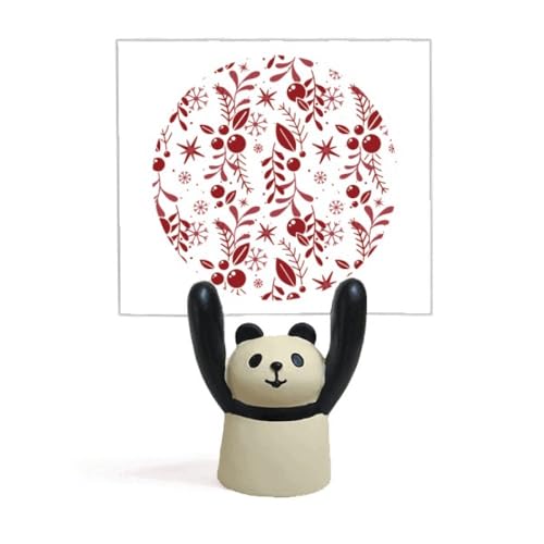 Animal panda stand décoration rouge et blanc, le cadeau de bureau idéal