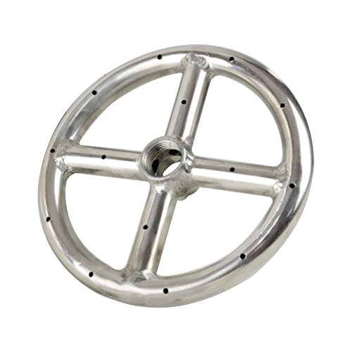 Stanbroil 6 Inch Round Fire Pit Burner Ring For Natural Gas & Propane Fire Pit Fireplace - 304 Stainless Steel Fire Pit Burner For Indoor & Outdoor, Btu 88,000 Max #TOP21