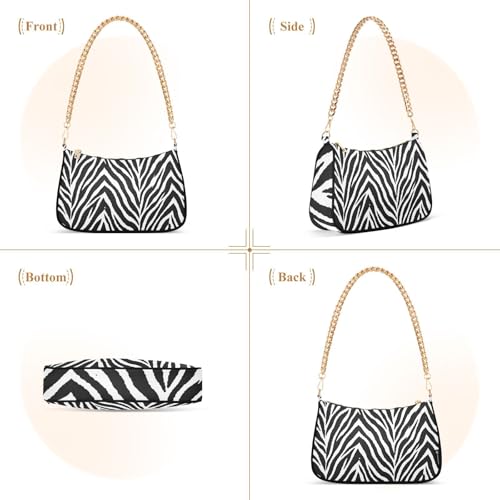 Image of Shoulder Bags for Women Animal Zebra Leopard Cheetah Tiger Print Hobo Tote Handbag Small Clutch Purse with Zipper Closure
