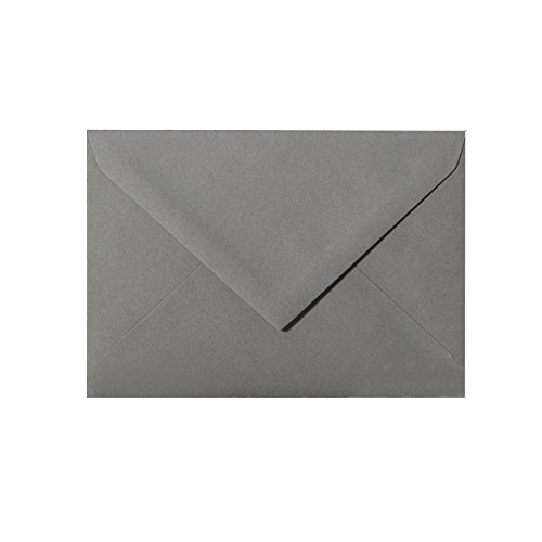 Lote de sobres para correo (100 unidades, 140 x 190 mm, con solapa triangular, 120 g), color gris oscuro 35