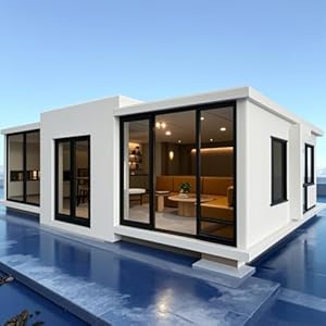 Luxe Draagbare Mobiele Tiny House Living Container Huis met Slaapkamers Keuken Badkamer Prefab Villa Outdoor Tiny Homes om in te wonen voor Volwassenen Snelle Montage Geprefabriceerd Vouwen Modulair
