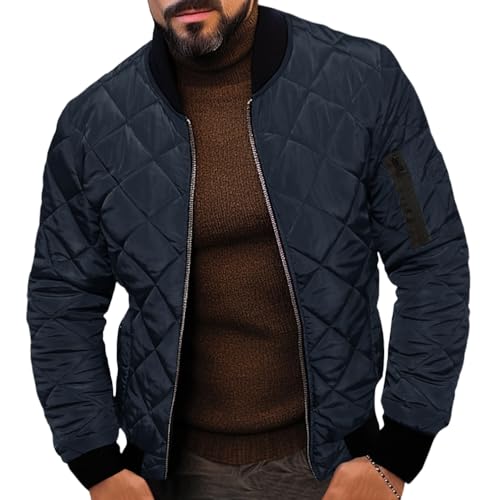 Oanviso Veste Matelassée Homme Légère Mi Saison Hiver Doudoune Chaud Parka Puffer Manteau Rembourré Épais Moto Épaissir Slim Chaud Veste Bomber Coupe...