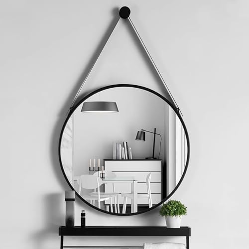 Ampia gamma di utilizzi: specchio da parete rotondo, colore classico, adatto a vari stili di decorazione, esalta il gusto decorativo generale, questo specchio da parete è la decorazione domestica perfetta per camino, soggiorno, sala da pranzo, toletta, ingresso e altri posti