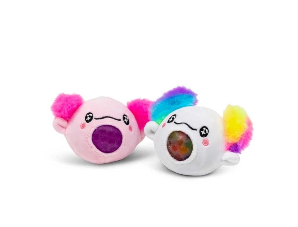 Axolotl Squeezy Bead Ball – Soft Squishy Sensory Toy with Pop-Out Action, Stress Relief Fidget in Pink or White for Kids & Adults 3 Years+