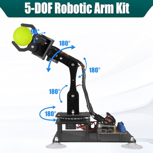Adeept 5-DOF Robot Arm Kit 5Axis Robotic Compatible with Arduino IDE Programmable DIY Coding STEM Robotics Arm with OLED Display Processing Code and PDF Tutorials - Image 9
