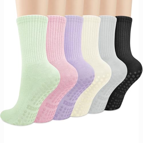Chaussettes de pilates avec poignées antidérapantes Justay pour gym et barre