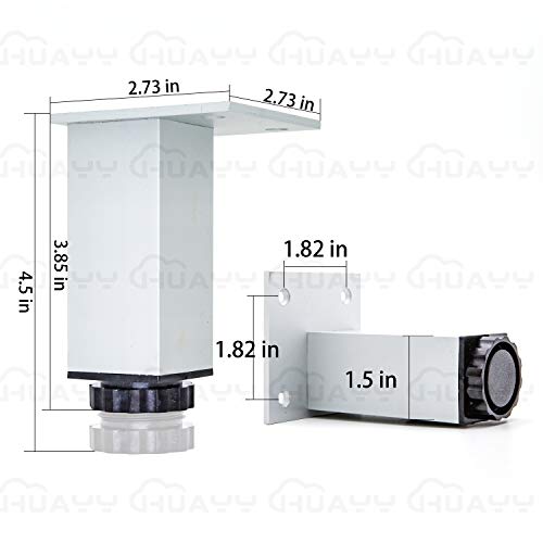 HUAYY Adjustment Height,Cabinet Aluminium Alloy Leveling Legs,Kitchen and Bathroom Use.