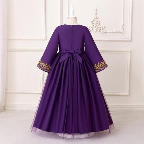 Muslim Girls Abaya Long Sleeve Prayer Dress Middle East Muslim Dubai Robe 2025 Ramadan Eid Eid Kaftan for 4-8 Years3