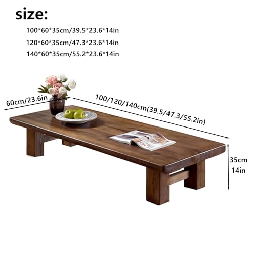 Table basse en bois pour salon et rituels de thé relaxants